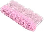 Tbestmax 500 Disposable Mascara Wands Eyelash Brush Spoolies for Eyebrow Eye Lash Extension Pink