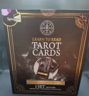 Learn to Read Tarot Cards by Spice Box instruction book, 78 card deck,card pouch