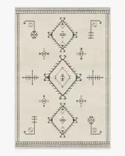 200' x 290' | Machine Washable Runner Rug | Kid & Pet Friendly | Indoor Rug | Damali Black & White Rug | Ruggable