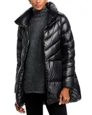 Herno Chevron Quilted A Line Coat