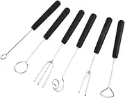 WATIIFUFU 6 Pack Stainless Steel Mixing Tools Cake Decorating Dipping Forks Metal Fork for Party Candy Dipping