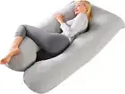 Pregnancy Pillow, Maternity Full Body Pillow Back, Legs and Belly Support, U Sha