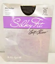 Bill Blass Silky Fit Pantyhose Size A Black Cotton Lined Sandalfoot New NOS