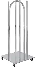 Universal 2 Side Storage Stacker Cart,Hanger Stacker for Closet Laundry Room Clothes Stores for Laundry Room Retail Store(Silver,40x40x120cm)