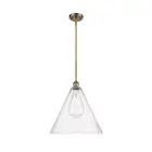Innovations Ballston Cone 1 Light Pendant 1S, BB/Seed - 516-1S-BB-GBC-164