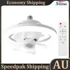 Modern Ceiling Fan with LED Light Remote Control for Living Room (3 Colors) AU