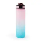 Motivational Water Bottle with Time Marker, Leak Proof, BPA Free (Pink)