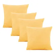 Cushion Cover 4Pcs 45 x 45cm Cushion Covers Decorative Pillow Cases-Yellow