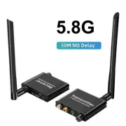2.4G 5.8G Wireless Audio Transmitter Receiver w/ RCA 3.5mm R/L AUX Sound Adapter