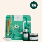 Body Shop Edelweiss Anti-aging Christmas Gift Set Face Serum Cream+ Jade Roller