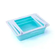 Drawer Refrigerator Storage Box Foldable Storage Organizer Food Box Kitchen Fresh-keeping Storage Box-Blue