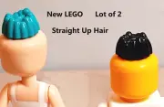 New LEGO Wig Lot of 2 Straight Up Spiked Mohawk ARMY Military Kid Shaved Sides