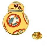STAR WARS | BB-8 Robot Droid Gold Lapel Pin Badge Brooch | FREE UK POSTAGE