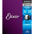 Elixir 11025 Custom Light Polyweb Acoustic Guitar Strings 11-52