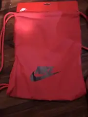 Gym Bag Nike Heritage Gymsack 2.0 BA5901 402 Sport Sack Bag Red Black New!