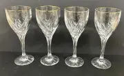 Set 4 Lenox Debut Swirl Gold Rim 7 3/8" Wine Glasses