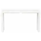 Hall Table, Narrow Table, White 130x35, Timber Table, 2 Drw Table