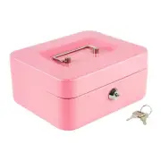 Kyodoled Medium Cash Box with Money Tray,Small Safe Lock Box with Key, Drawer...