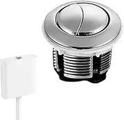 Toilet Button - Stainless Steel Spring Press Push Toilet Tank Button - Threaded Button Pusher, Toilet Plunger Replacement Kit for Most Flush Toilets