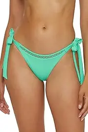 [BECCA] Women's Modern Edge Tie Side Bikini Bottom, Cheeky Coverage, Swimwear