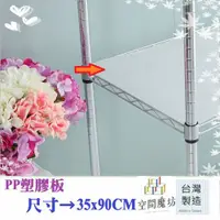 在飛比找PChome24h購物優惠-【空間魔坊】35x90公分 PP塑膠板 四入【波浪架 鐵力士