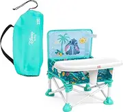 Bright Starts Disney Stitch Pop 'N Sit Portable Booster, Indoor/Outdoor Use, Floor Seat with Feeding Tray, Blue, 6 Mos - 3 Yrs