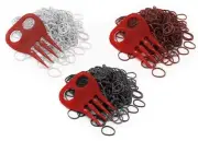 Pack of 1000 pcs. RUBBER BANDS WITH COMB For horse mane tail braiding 3 COLORS!