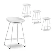 Simplife Set of 4 65cm Tobi White Kitchen Stool