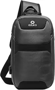 [Generic] Portable Fashion Large Capaci Multi-Function Man Chest Bag Anti-Theft USB Charge Port Chest Pack with Lock Camouflage