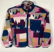 Patagonia Synchilla Full Zip Fleece Jacket Womens Sz L Frontera/Marble Pink New