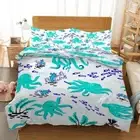 Blue Big Octopus 3D Printing Duvet Quilt Doona Covers Pillow Case Bedding Sets