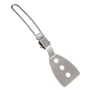 Folding Handle Camping Spatula Stainless Barbeque Grill Shovel Outdoors Cooking