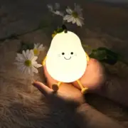 Pear Mood Light Soft Squishy Silicone 7color Brightness Control Rechargeable