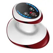 Electric Massage Scraping Body Massage Smart Electric Vacuum Cupping Heating Suction Cup Device Back Neck Arm Massger,B Red