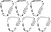 uxcell 6-Pack Quick Chain Link Connector, M3.5 1/8" 304 Stainless Steel Triangle Locking Repair Chain Links for Swing/Camping/Hiking/Backpack, Twist Key Ring Screw Chain Link [Silver]