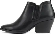 [Soda] “GWEN” ~ Women Pointed Toe Slip-On Elastic Gore Low Stack Heel Ankle Bootie