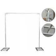 OZNALA 3Mx3M White Adjustable Wedding Backdrop Stand Background Support Steel kit DIY Party Balloon Photography Decoration Holder