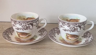 SPODE WOODLAND - CUP & SAUCER - SNIPE MALLARD & HARE - BRAND NEW & VERY RARE