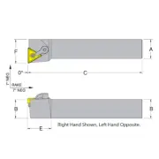 Dorian 50746 MTFNR16-3D RH Toolholder for TNM_332 inserts