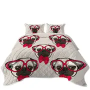 Funny Elegant Pug Dog Coverlet