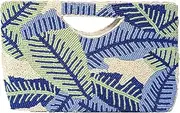 [Bamboo Trading] Blue Breeze Half Moon Clutch, 10-Inch, Multicolor, Multi