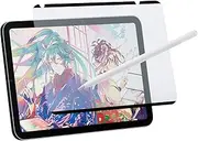 Elecom TBWA21SFLNSPLL iPad Mini 6 6th Generation (2021), Paper Texture Film, Comfortable to Draw, Removable, Kent Paper, Blue Light Reduction, Clear