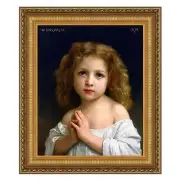 Design Toscano Little Girl Framed Canvas Replica Painting: Small