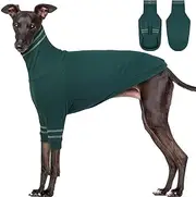 OUOBOB Greyhound Dog Sweater, Italian Coat for Large Dogs, Whippet Pullover Turtleneck Stretchy Knit Sweatshirt, Thermal Clothes Pajamas Sighthounds Jumpsuit for Cold Weather L