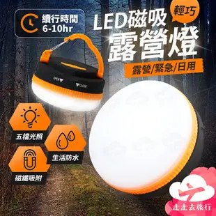 【台灣現貨】LED 磁吸露營燈 電池燈 磁鐵燈 帳篷燈 野營燈 露營掛燈 露營小夜燈【EG539】99750走走去旅行