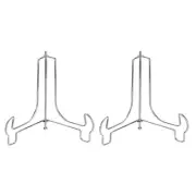 2pcs 6 Inch Plate Stands for Display Iron Folding Holders for Book Picture, Gold