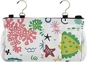 Amooorous Bedside Storage Organizer Bedside Storage Bag With Pockets Hanging Organizer for Bunk and Hospital Beds,Dorm Rooms Bed Rails Colorful Lovely Marine Life Hawaiian Fish