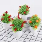 Fruit Tree potted Orange Berries Artificial Plants Bonsai Pomegranate Chili