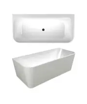 New Seima Back To Wall 1700 Bath Minimalist Design in Gloss White Sanitary Grade