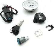 Motorbike Ignition for CBR125RT for CBR125RS125RF for CBR125R 2011-2016 2018 Motorcycle Ignition Switch Seat Gas Cap Cover Lock Key Ignition Switch(Full Set)
